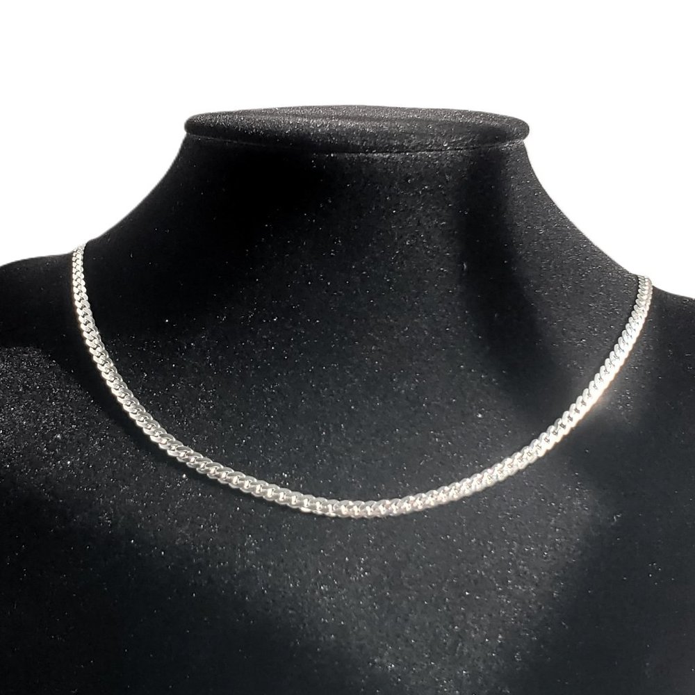 20" Mens 18K White Gold Wheat Chain Link Necklace Guys 18 Karat Silver Jewelry